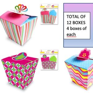 12 pcs Party Craft Treat Boxes Favor Boxes Gift Boxes (3 Designs)